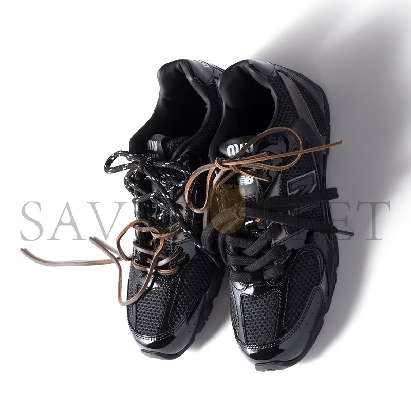 MIU MIU X NEW BALANCE 530 SL METALLIC LEATHER AND MESH SNEAKERS 5E165E MIU MIU X NEW BALANCE 530 SL METALLIC LEATHER AND MESH SNEAKERS 5E165E